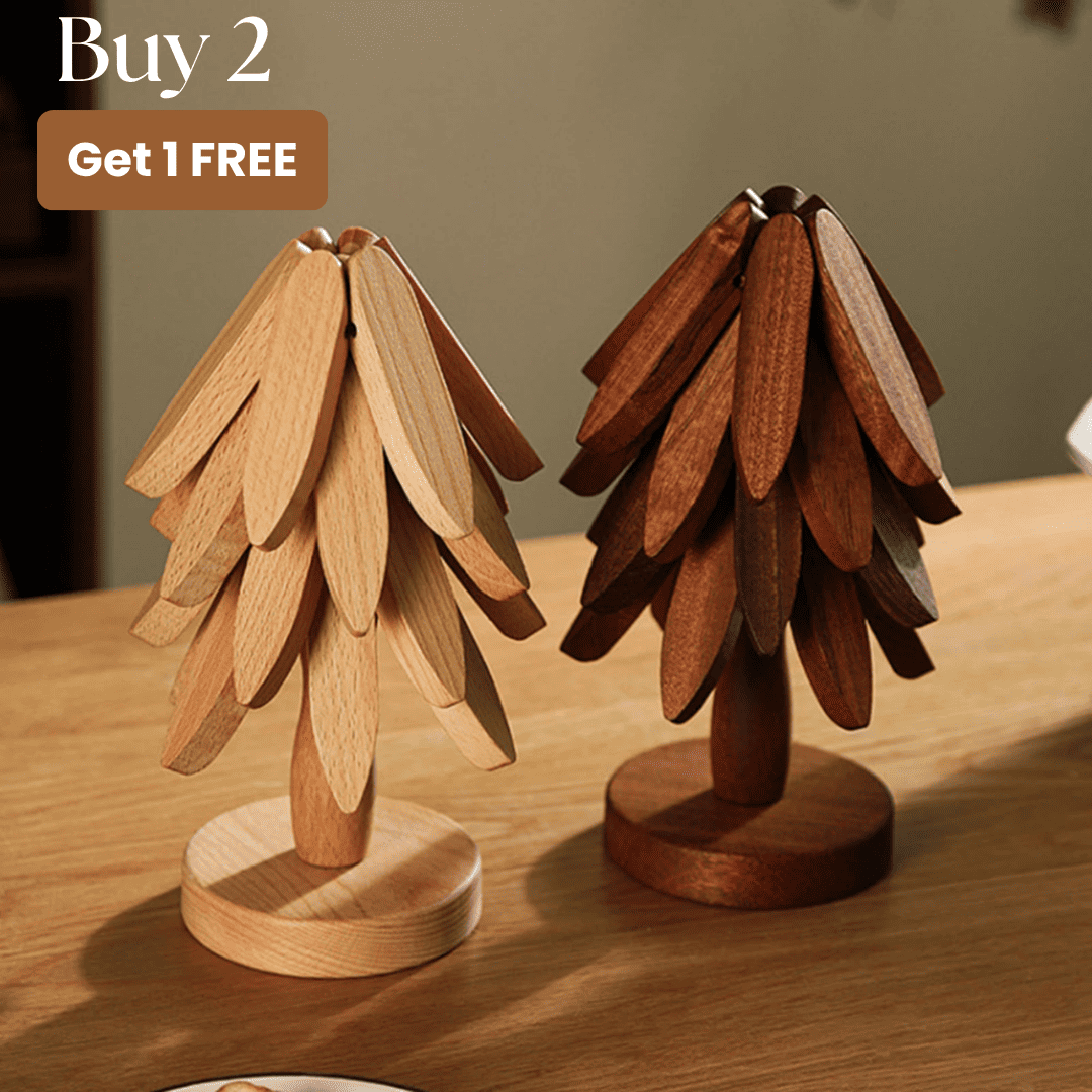 Natural Tree Coaster Decor Set